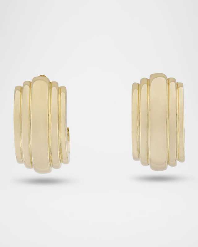 Chunky Swerve Hoop Earrings